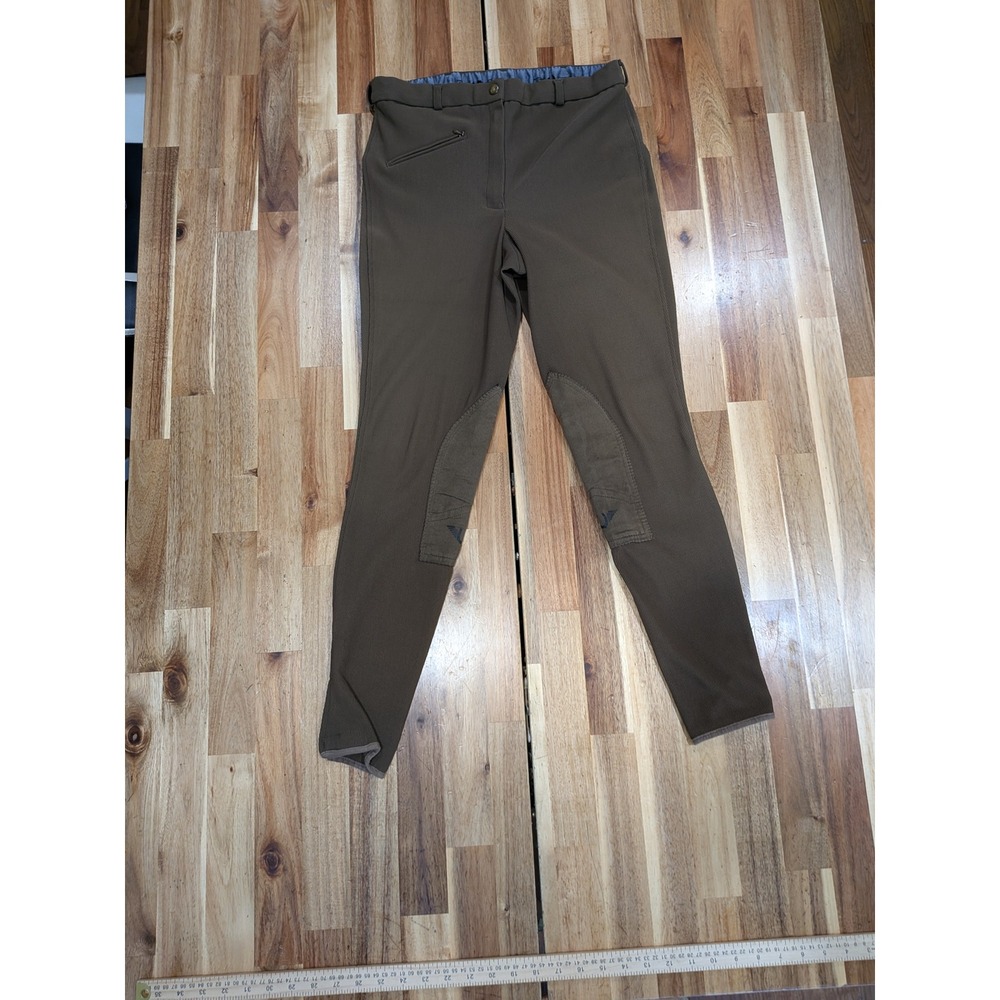 TuffRider Women's Riding Breeches 30 Waist Brown Knee Patch Equestrian